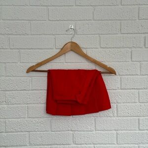 cutest red pleated skirt from aritzia!